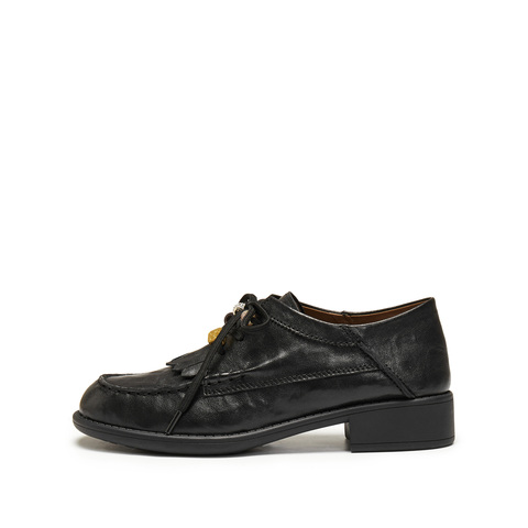 思加图2026春季新款风琴奶油牛津鞋小皮鞋单鞋袋鼠鞋女鞋9UL25AM6