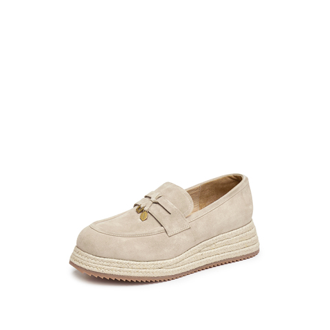 思加图2026春季新款马赛夏天一脚蹬渔夫鞋厚底乐福鞋女鞋H2263AA6