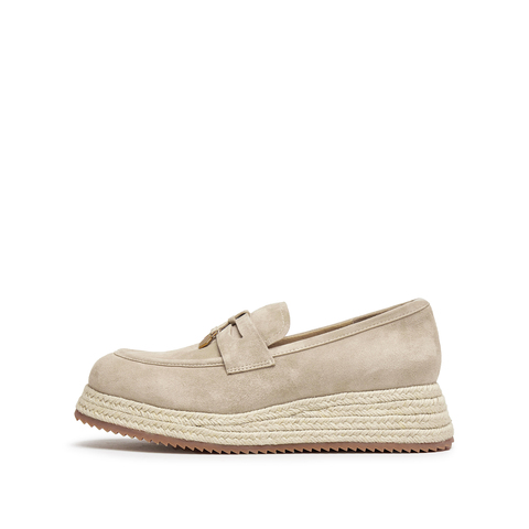 思加图2026春季新款马赛夏天一脚蹬渔夫鞋厚底乐福鞋女鞋H2263AA6