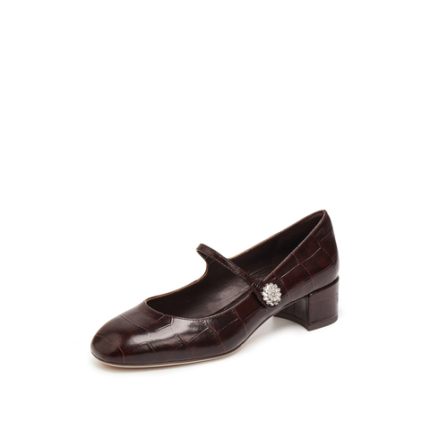 思加图2026春季新款玛丽法式玛丽珍鞋粗跟鞋单鞋女小皮鞋EGR01AQ6