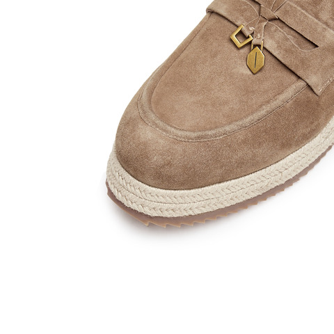 思加图2026春季新款马赛夏天一脚蹬渔夫鞋厚底乐福鞋女鞋H2263AA6