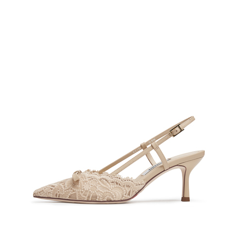 思加图2026春季新款Burano蕾丝岛仙女鞋细高跟鞋女EC134AH6