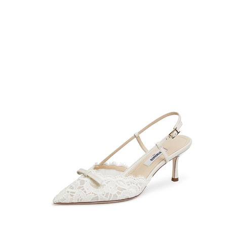 思加图2026春季新款Burano蕾丝岛仙女鞋细高跟鞋女EC134AH6