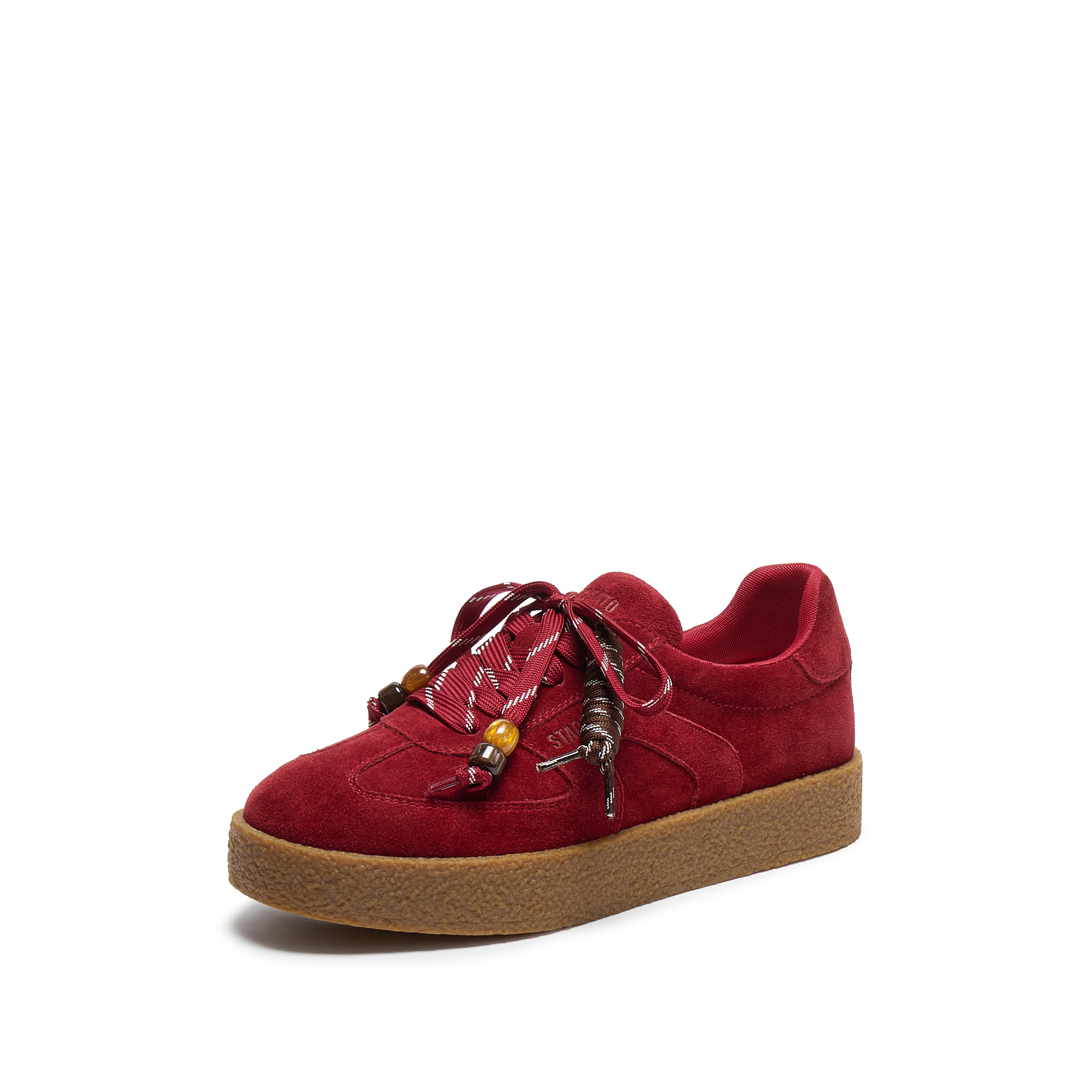 思加图2026春季新款复古德训鞋保暖毛毛鞋厚底休闲鞋女鞋J2551AM6