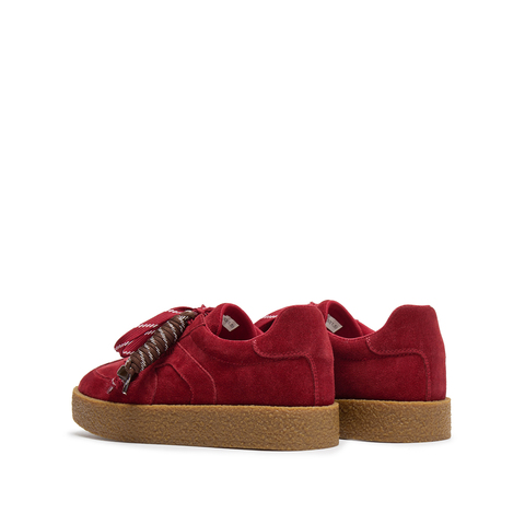 思加图2026春季新款复古德训鞋保暖毛毛鞋厚底休闲鞋女鞋J2551AM6