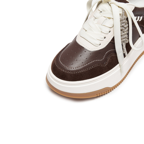 思加图2026春季新款百搭板鞋厚底增高运动休闲鞋小白鞋女L0063AM6