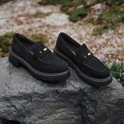 思加图2026春季新款秋叶伯爵乐福鞋厚底增高一脚蹬女单鞋EGB27AA6