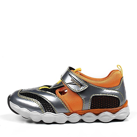 日本潮牌 SYUNSOKU/瞬足2013夏季深灰人造革男小童框鞋U01116