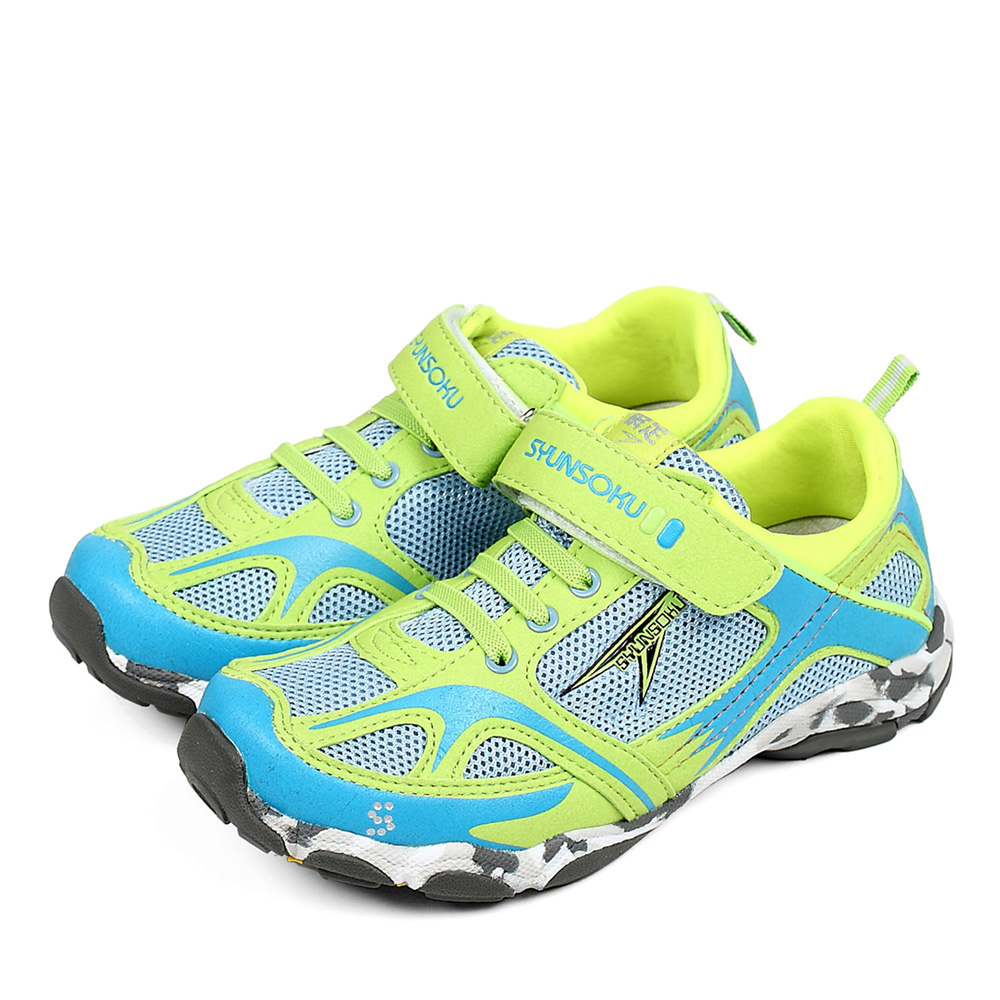 日本潮牌 SYUNSOKU/瞬足2013夏季绿色人造革男中童框鞋U01119