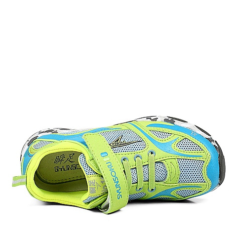 日本潮牌 SYUNSOKU/瞬足2013夏季绿色人造革男中童框鞋U01119