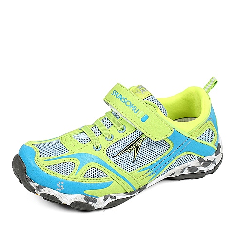 日本潮牌 SYUNSOKU/瞬足2013夏季绿色人造革男中童框鞋U01119