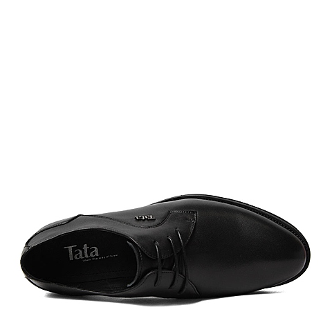 Tata/他她春季专柜同款黑色牛皮革男鞋U157DAM6 专柜1