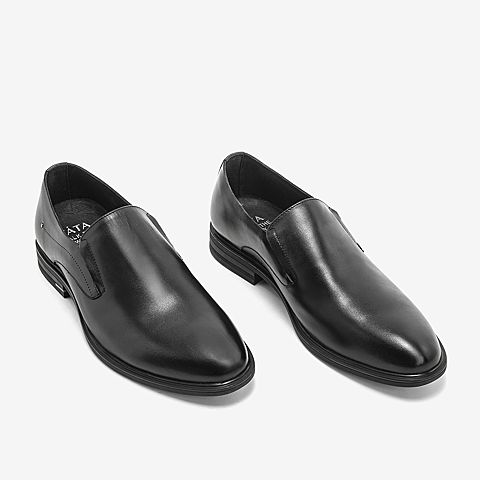 Tata/他她春专柜同款黑色牛皮革商务鞋男皮鞋DFM02AM9