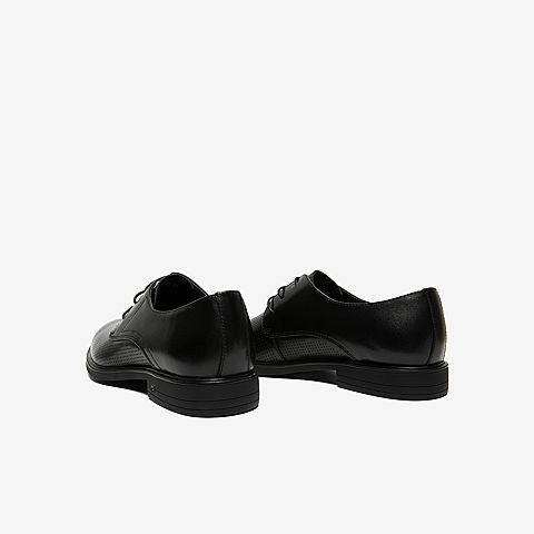 Tata/他她2020夏专柜同款黑色牛皮革镂空德比鞋商务男单鞋TWD01BM0