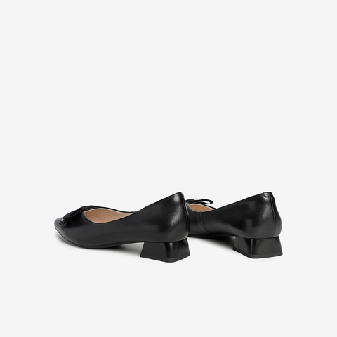 Tata/他她2021春专柜同款甜美蝴蝶结百搭方跟女单鞋XHZ03AQ1