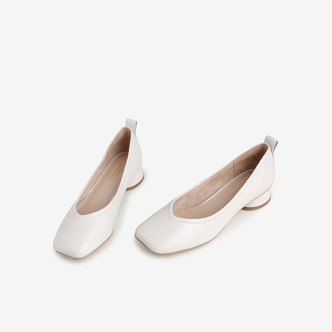 Tata/他她2021春专柜同款圆跟浅口鞋时尚单鞋女新款XYS01AQ1