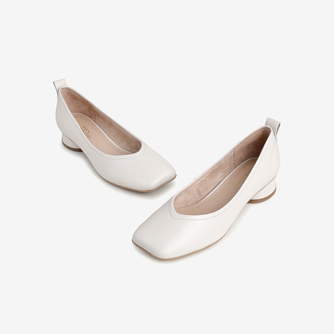 Tata/他她2021春专柜同款圆跟浅口鞋时尚单鞋女新款XYS01AQ1