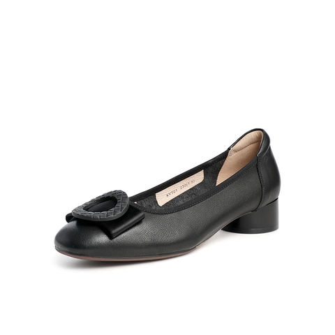 Tata/他她2021春专柜同款甜美时尚浅口鞋女单鞋新XYT01AQ1