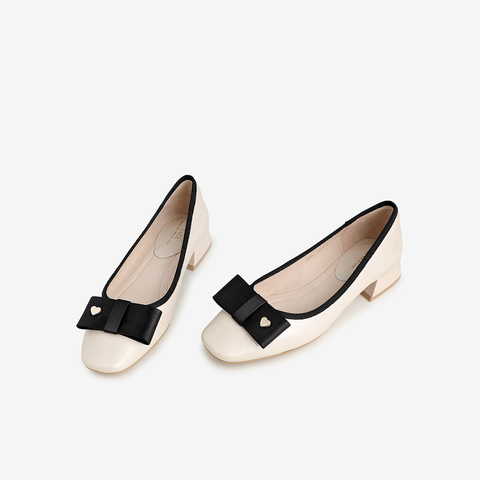 Tata/他她2021春专柜同款时尚方跟浅口鞋舒适单鞋新款XYR01AQ1