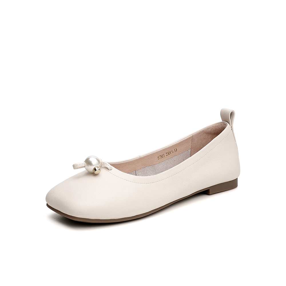 Tata/他她2021春专柜同款时尚方头单鞋低跟浅口女鞋新YZD01AQ1
