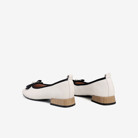 Tata/他她2021春专柜同款甜美蝴蝶结低跟浅口单鞋女新YZE01AQ1