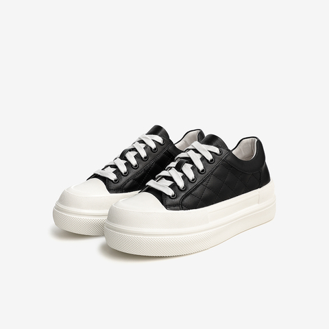 Tata/他她2021春厚底时尚小白鞋女平底休闲板鞋百搭新WXR01AM1