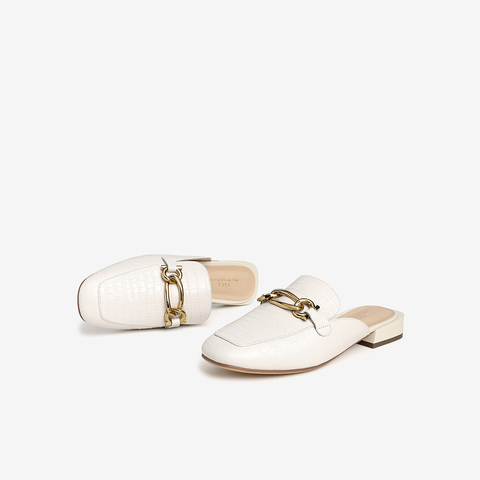 Tata/他她2021春方头马衔扣穆勒鞋半拖女凉鞋百搭Y2U01AH1