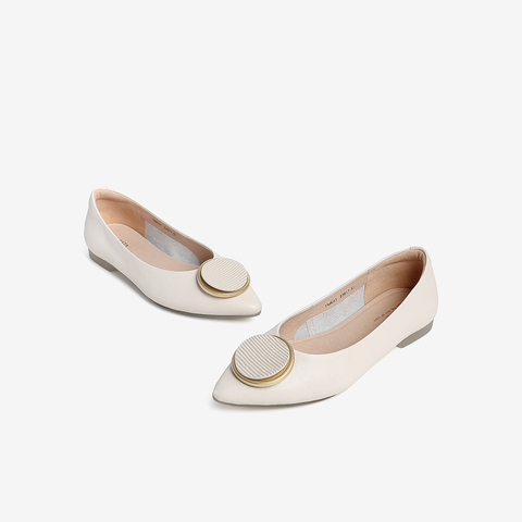 Tata/他她2021春专柜同款甜美饰扣舒适低跟单鞋浅口女鞋7ME01AQ1