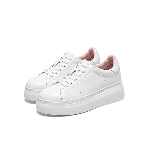 Tata/他她2021春时尚系带厚底小白鞋女休闲鞋DSCAAAM1