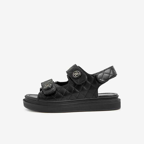 Tata/他她2021夏专柜同款时尚厚底沙滩鞋百搭女凉鞋GOX06BL1