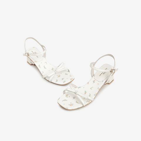 Tata/他她2021夏专柜同款时尚印花底时装凉鞋舒适低跟女XNI03BL1