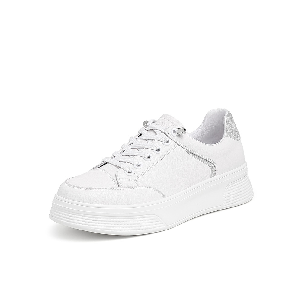 Tata/他她2021春时尚撞尾小白鞋厚底女鞋新WJN06AM1