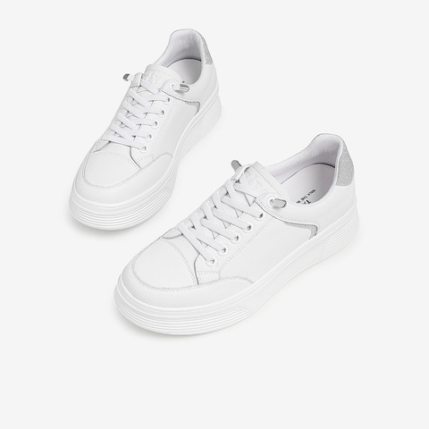 Tata/他她2021春时尚撞尾小白鞋厚底女鞋新WJN06AM1