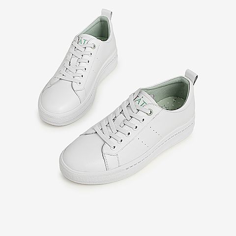 Tata/他她2021春时尚板鞋小白鞋百搭厚底舒适休闲鞋新款WHN02AM1