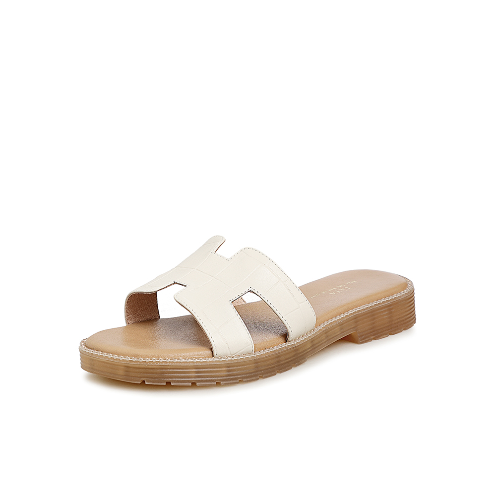 Tata/他她2021夏专柜同款时尚休闲一字拖百搭拖鞋新Y5H02BT1