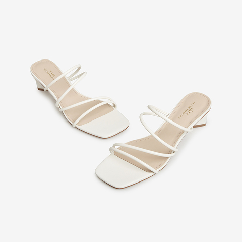 Tata他她2021夏百搭休闲高跟拖鞋女清新时尚凉拖鞋68S01BT1