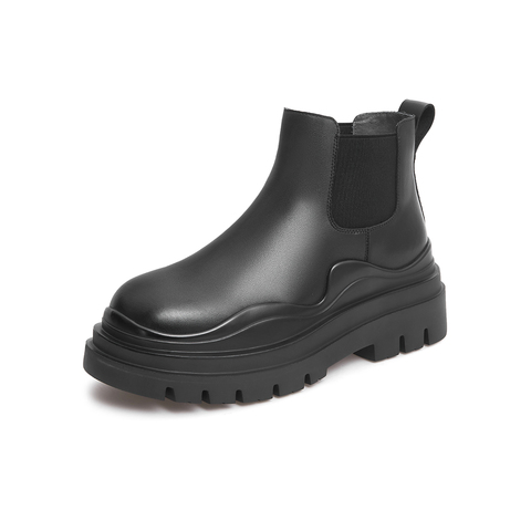 Tata/他她2021冬时尚休闲切尔西靴时尚低靴百搭新款女靴WEQ01DD1