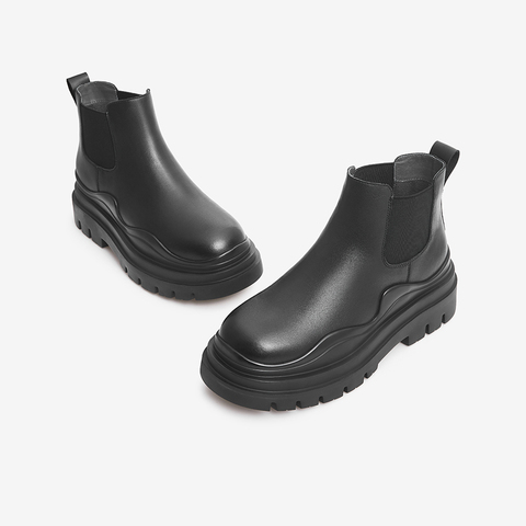 Tata/他她2021冬时尚休闲切尔西靴时尚低靴百搭新款女靴WEQ01DD1