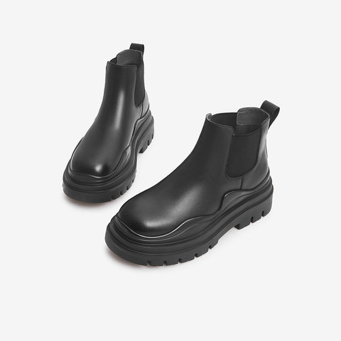 Tata/他她2021冬时尚休闲切尔西靴时尚低靴百搭新款女靴WEQ01DD1