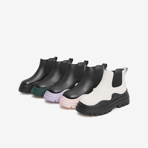 Tata/他她2021冬时尚休闲切尔西靴时尚低靴百搭新款女靴WEQ01DD1