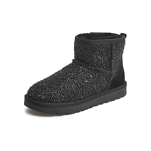 Tata/他她2021冬商场同款时尚拼接休闲舒适雪地靴新款WDX04DD1