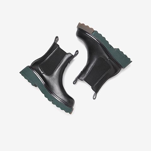 Tata/他她2021冬商场同款时尚厚底休闲切尔西靴百搭女靴新WFD02DZ1