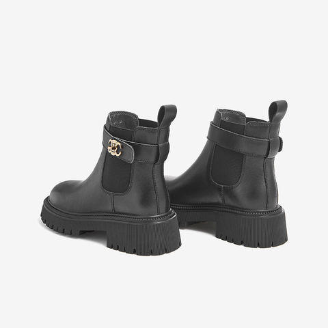 Tata/他她2021冬商场同款时尚百搭女短靴休闲切尔西靴新款YIF01DD1
