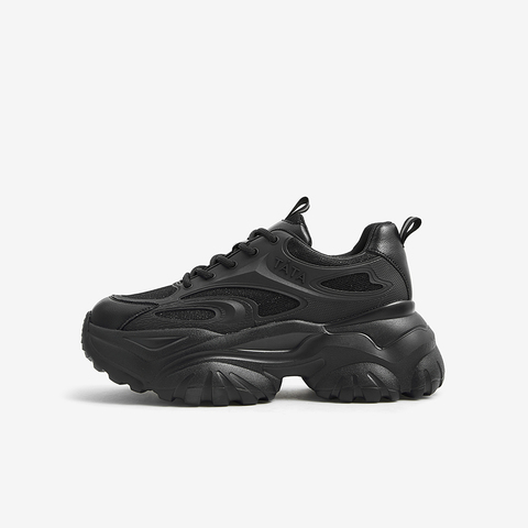 Tata/他她2022春商场同款时尚厚底拼接休闲老爹鞋女鞋新WLM03AM2