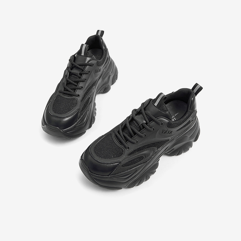 Tata/他她2022春商场同款时尚厚底拼接休闲老爹鞋女鞋新WLM03AM2