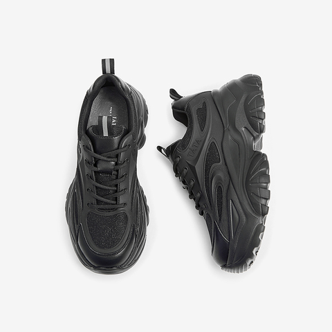 Tata/他她2022春商场同款时尚厚底拼接休闲老爹鞋女鞋新WLM03AM2