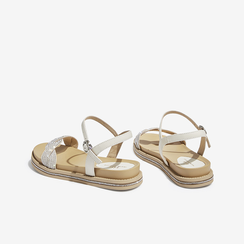 Tata/他她2022夏商场同款时尚水钻甜美百搭凉鞋新款WMZ01BL2