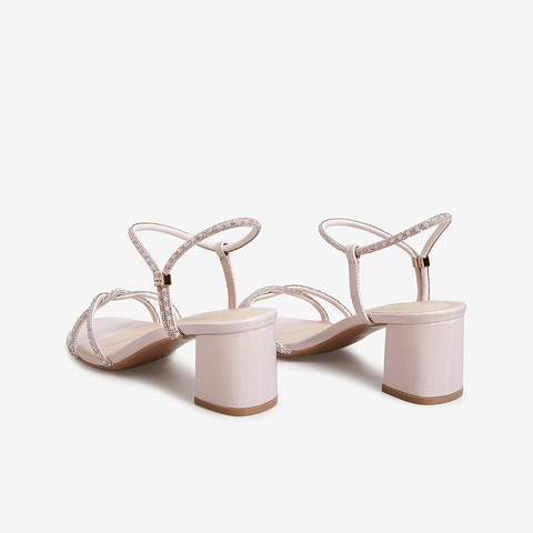 Tata/他她2022夏商场同款一字带女凉鞋时装凉鞋新款6LK02BL2