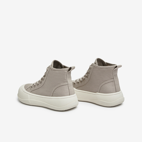 Tata/他她2022秋时尚圆头高帮帆布鞋休闲板鞋女新WSC03CM2