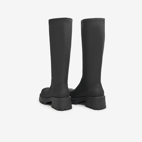 Tata/他她2022冬百搭方跟纯色长靴时装靴女新款W7LA3DG2